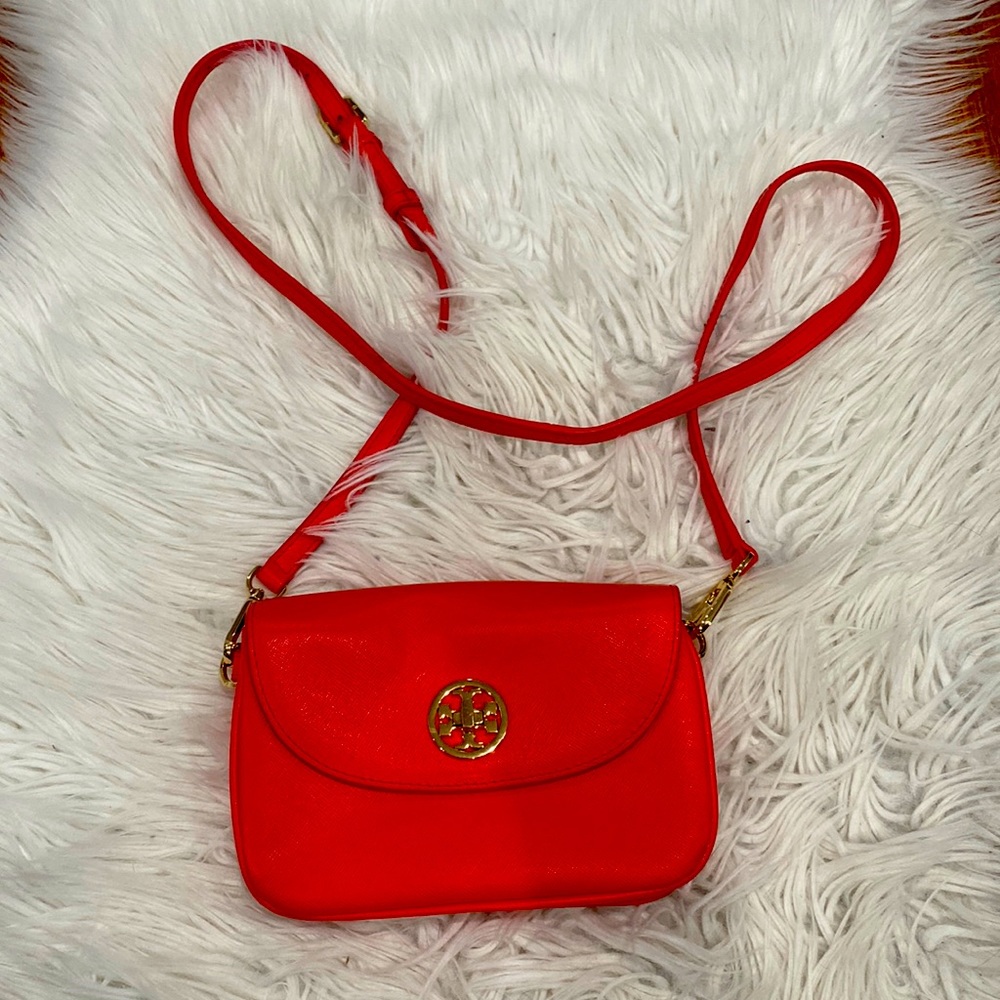 Tory Burch mini Robinson coral crossbody bag